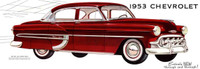 1953-1954 Chevy Sedan Rear Glass and Trim