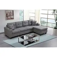 Amazing cozy 4 seater latest stylish fancy sectional sofa