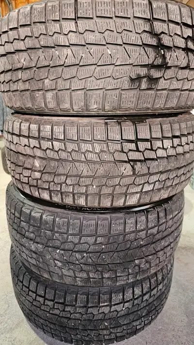 selling four18 inch Yokohama winter tires for $600. two tires are 9/32 tread depth, the other two ar...