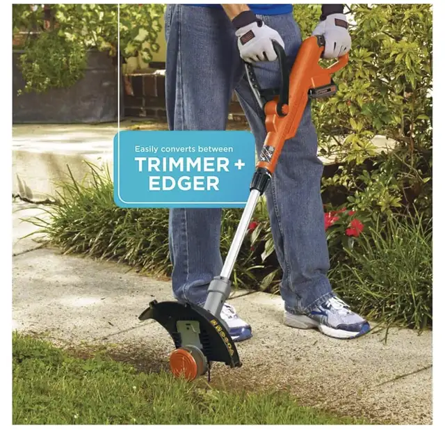 BLACK+DECKER 20V MAX* String Trimmer / Edger, 12-Inch (LST300) in Outdoor Tools & Storage in Markham / York Region - Image 5