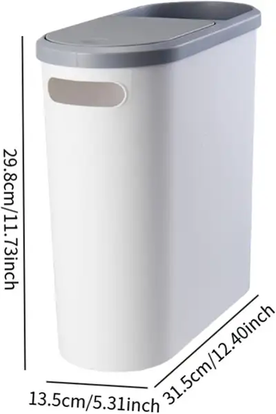 Brand new Slim Push Top Waste Bin Bathroom Storage Bucket for Any Room. Perfectly suited for kitchen...