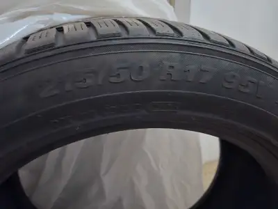 Selling a pair of used winter tires. Tread is currently measured at 6/32. Brand is kumho tires. Feel...