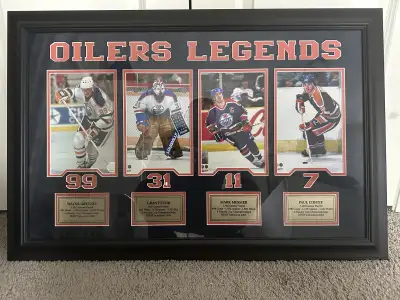 Oilers Legends Framed Artwork, View more