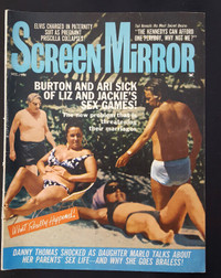 SCREEN MIRROR magazine, Dec. 1970 - Burton/Taylor, Ari/Jackie O