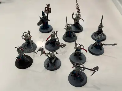 Fully built/partially painted Idoneth Vanguard with box of bits - $100 Faction Pack Cards (NEW) - $1...