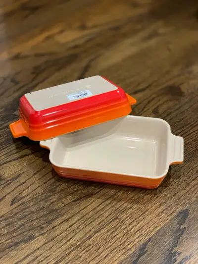 $90/2 New Le Creuset Flame Orange Rectangular Dish 18cm, View more