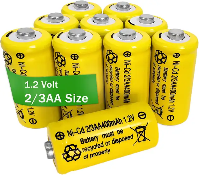 2/3AA Size Rechargeable Batteries 10 Pcs, 2/3 AA NI-CD 1.2V 400m in Other in City of Toronto - Image 2