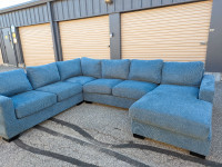 Free Delivery - Blue -Grey Structube U-Shape  Sectional Couch