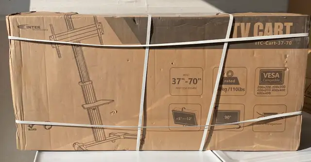 Mobile TV Cart  for 37-70" VESA Display in Video & TV Accessories in Oakville / Halton Region - Image 2