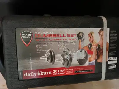 Barbell Dumbell weight set 40lbs, 12pcs, View more