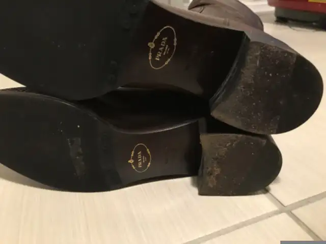 Luxurious Women’s Brown Leather Tall Prada Boots - Italy - 7.5 in Women's - Shoes in Oshawa / Durham Region - Image 5