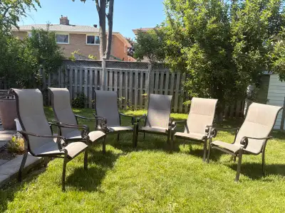 Six Patio Chairs $20/chair or $100 for all, View more
