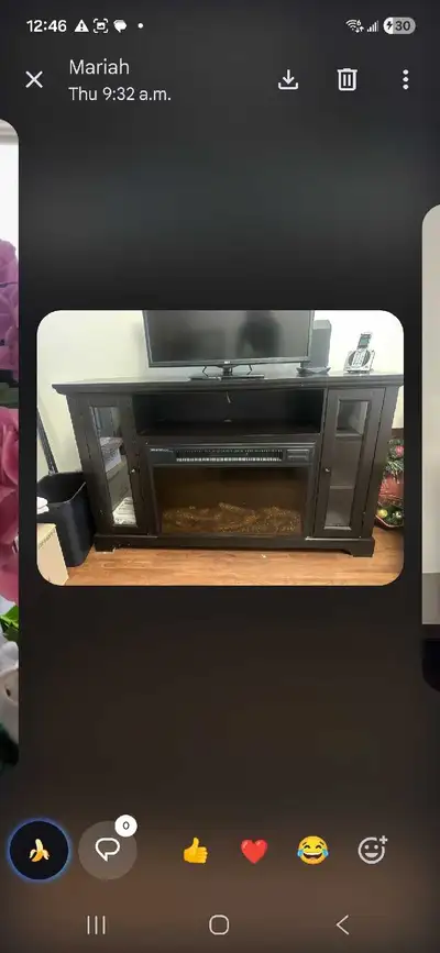 Never used electric fireplace , View more