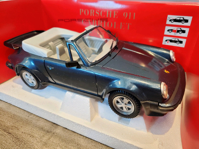 1:16 Diecast Tonka Polistil Porsche 911 930 Turbo Cabrio Blue 1 in Arts & Collectibles in Kawartha Lakes - Image 3