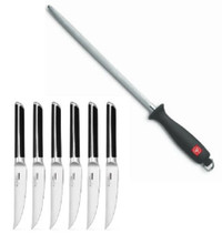 Knife Sharpener & 6 Steak Knives