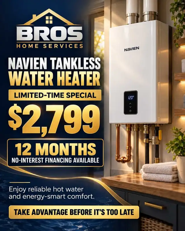 Tankless Water Heater Installation Starting at 2799$