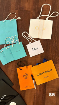 Small luxury shopping bags