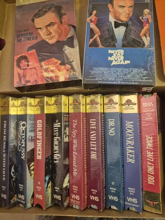 James Bond 007 VHS Movies collection - Brand new 