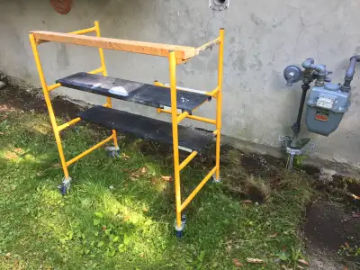 RENTAL: Metaltech 4 ft. Steel Folding Scaffold & Work Platform, View more