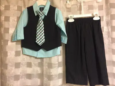 Nautica Little Boys' 4-Piece Tie, Shirt,  Vest, SET - 18 mths, View more