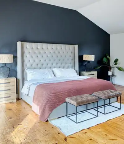 Restoration Hardware - King Size upholstered bed frame, View more