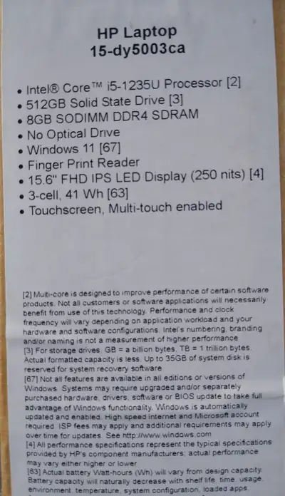Original In Sealed Pack Box HP 15.6 Touch Screen Lap top $630, View more