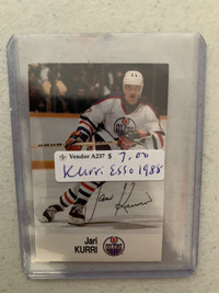 Jari Kurri 1988 Esso Hockey Card Oilers Showcase 305