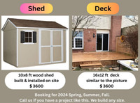Decks, Fences, sheds, and Pergolas