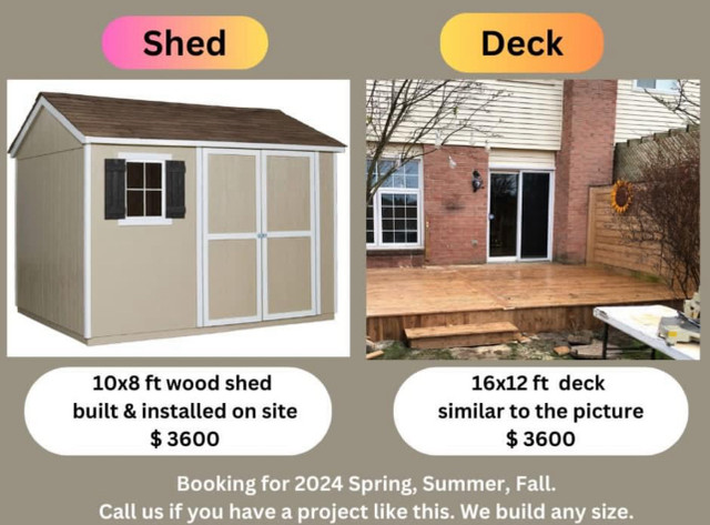 Decks, Fences, sheds, and Pergolas in Decks & Fences in St. Catharines