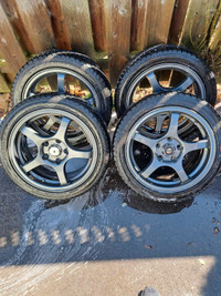 Set of tires and rims from 2009 Honda civic. 175$