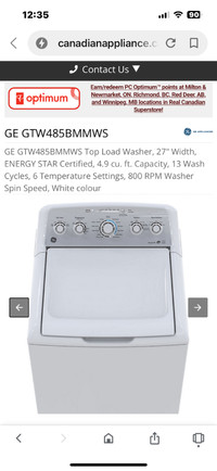 GE Top Load Washer for Parts