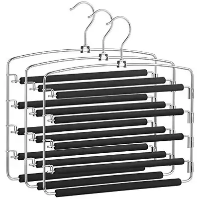 SONGMICS 3-Pack Metal Trouser Hanger - Space-Saving, Non-Slip, S, View more
