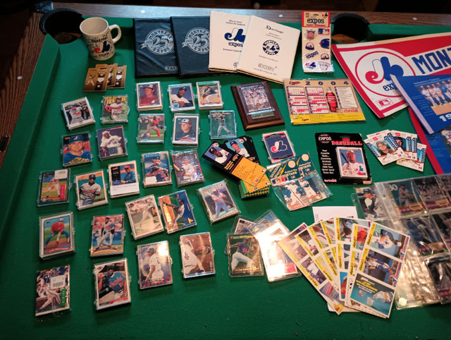 collection baseball montreal expos carte cartes hockey dans Art et objets de collection  à Laurentides
