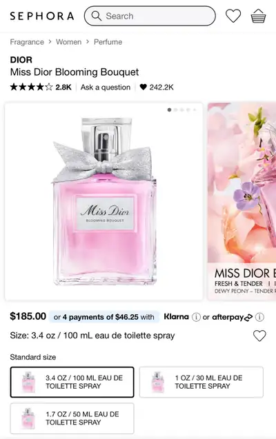 BRAND NEW, SEALED - Miss Dior Blooming Bouquet Perfume, View more