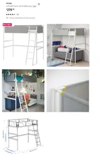 IKEA LOFT BED FRAME (Twin)