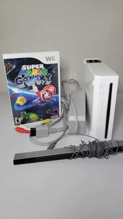 Nintendo Wii Console Bundle 2 Controllers + Super Mario Galaxy, View more