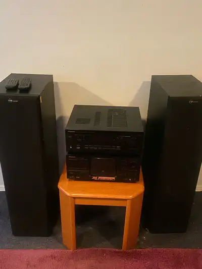 Pioneer Receiver 301 Disc Changer And Nuance Spatial 3 Speakers, View more