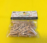 NEW! Mini Wooden Clothespin