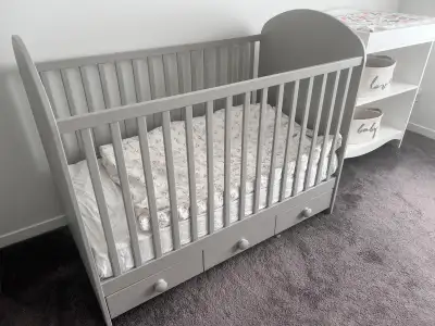 IKEA GONATT Crib - Grey - Excellent Condition, View more