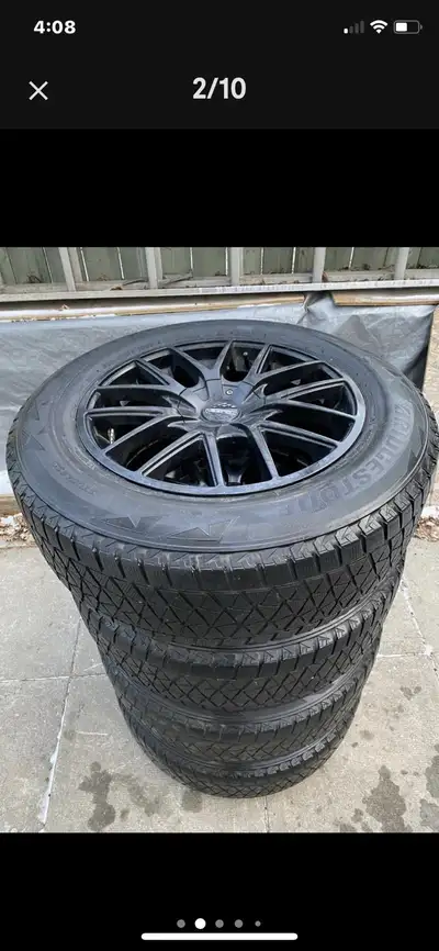 Sets of 4 winter tires 235/65R18, 106T, and Universal lug holes pattern for 5x114.3 and also for 5x1...
