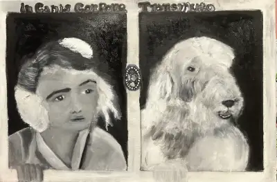 In Canis Carpore Transmuto  oil painting fan art that Shaggy Dog, View more