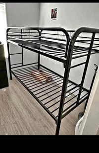 Single over single metal bunk bed for sale