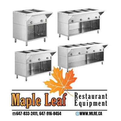 Commercial Electric 2 Well Steam Table - 120V, Enclosed Cabinet, View more