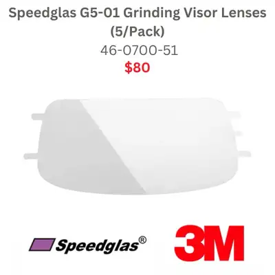 3M Speedglas G5-01 Grinding Visor Lenses - 46-0700-51 I ship all over I provide receipts This replac...