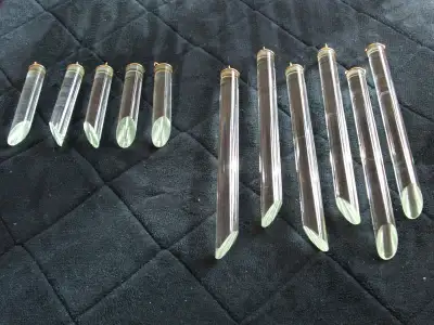 11 RARE Heavy Solid Glass Chandelier Crystals,2 Sizes-9.5"&4.75", View more