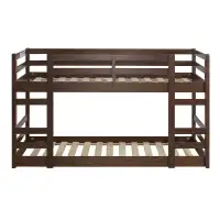 Solid wood twin bunkbed