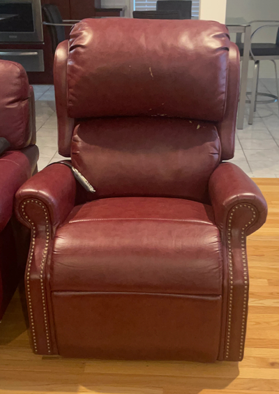 Power Recliner/Lift Chair in Burgundy Leather, View more