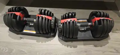 Two 52.5lbs adjustable Dumbbells, View more