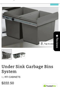 Eurofit under-sink dual sliding garbage bins.