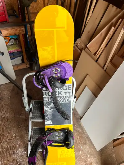 Snowboard 1 Rome SDS Garage Rocker 156cm with Burton custom bindings - 250 dollars OBO Burton Baron...